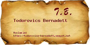 Todorovics Bernadett névjegykártya