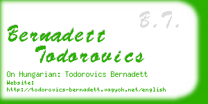 bernadett todorovics business card
